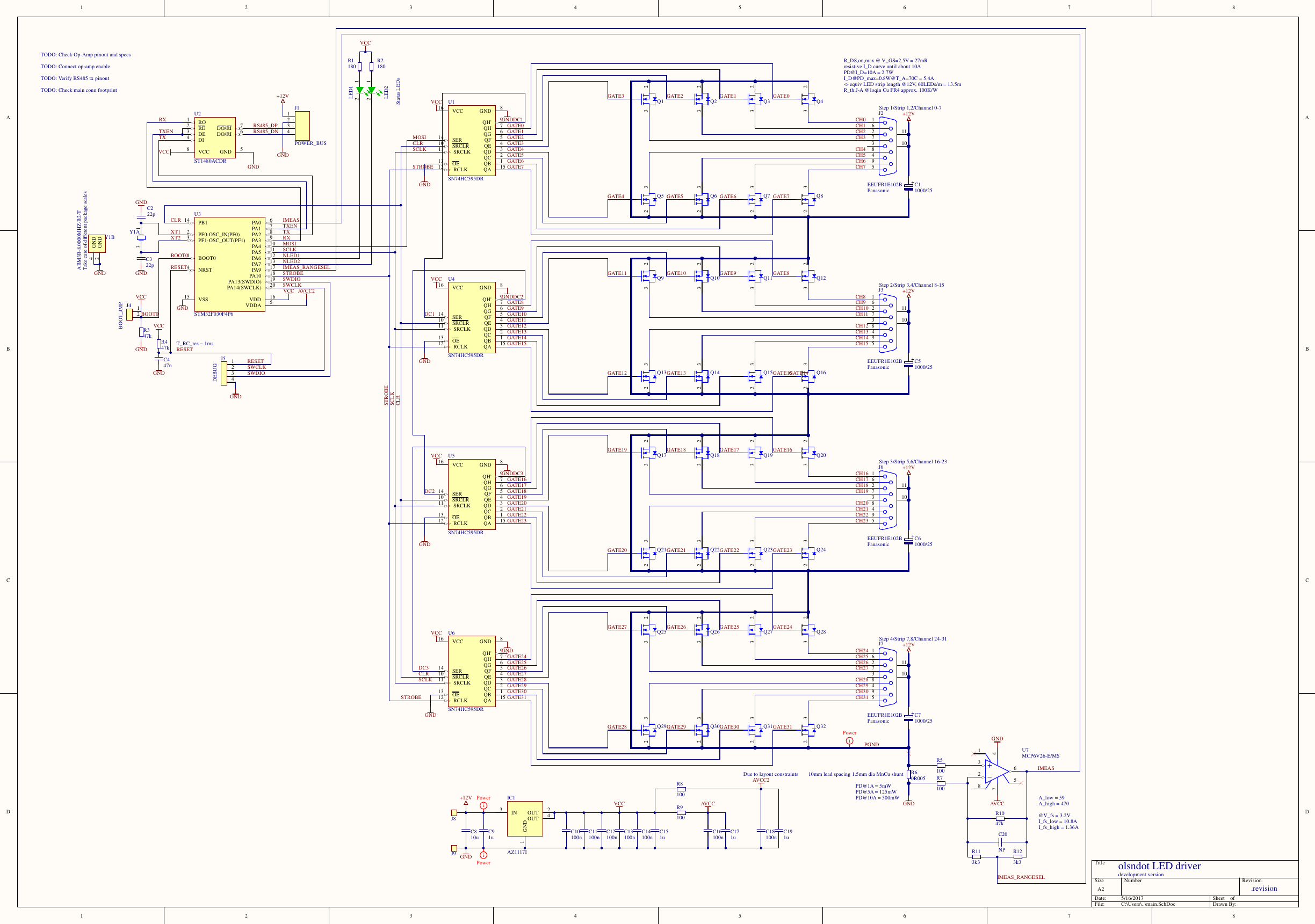 A picture of the LED driver schematic